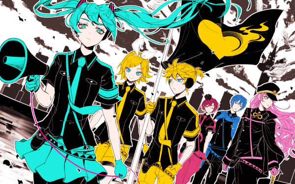 Anime Vocaloid Hatsune Miku Luka Megurine Len Kagamine Rin Kagamine Kaito Meiko Love is War HD Wallpaper | Background Image