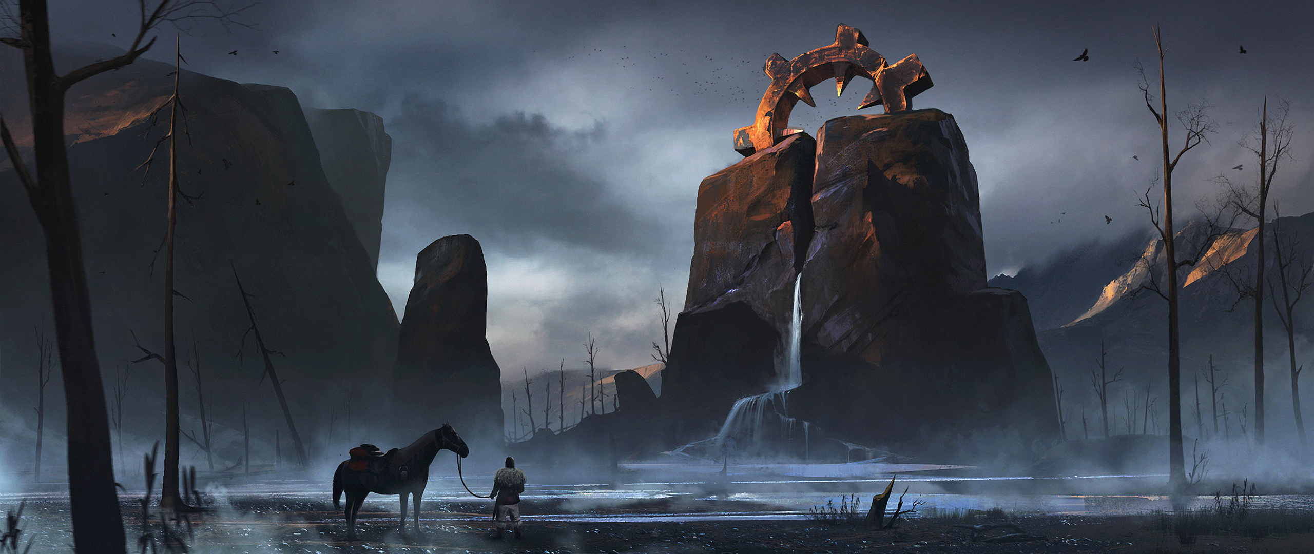 Fantasy Landscape HD Wallpaper by Andrei Kotnev