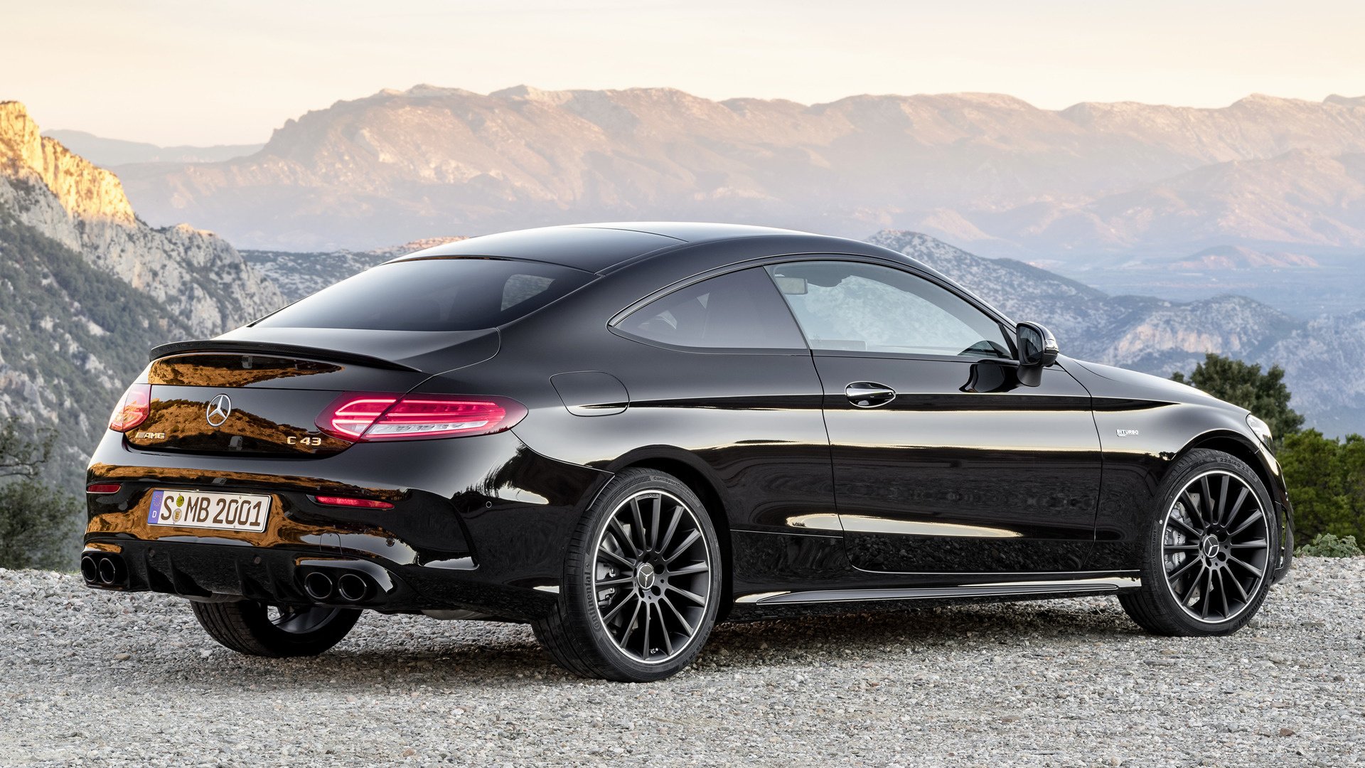 Download Car Black Car Compact Car Coupé Vehicle MercedesAMG C 43 HD