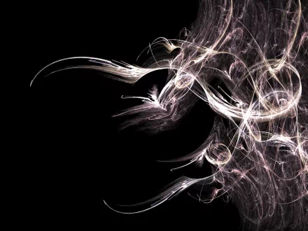 Abstract design featuring swirling, light streaks on a black background, creating a cool and dynamic HD wallpaper for a desktop or background.