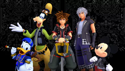 Mickey Mouse Riku (Kingdom Hearts) Goofy Donald Duck Sora (Kingdom Hearts) video game Kingdom Hearts III HD Desktop Wallpaper | Background Image