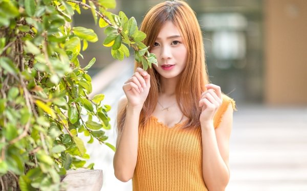 Women Asian Model Depth Of Field HD Wallpaper | Background Image