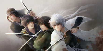 sword kimono samurai Shinsuke Takasugi Sakamoto Tatsuma Kotaro Katsura Gintoki Sakata Anime Gintama anime samurai HD Desktop Wallpaper | Background Image
