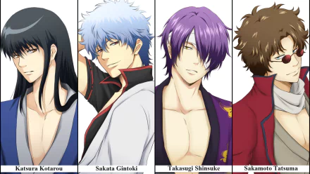 Kotaro Katsura Sakamoto Tatsuma Shinsuke Takasugi Gintoki Sakata Anime Gintama HD Desktop Wallpaper | Background Image