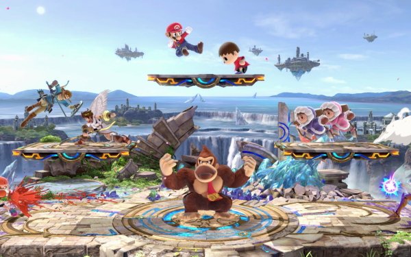 Video Game Super Smash Bros. Ultimate Super Smash Bros. Mario Villager Ice Climbers Pit Link Inkling Donkey Kong Samus Aran HD Wallpaper | Background Image