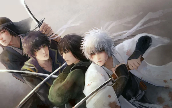 sword kimono samurai Shinsuke Takasugi Sakamoto Tatsuma Kotaro Katsura Gintoki Sakata Anime Gintama anime samurai HD Desktop Wallpaper | Background Image