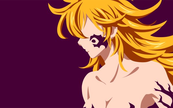 Anime The Seven Deadly Sins Derieri Blonde Tattoo Long Hair Minimalist HD Wallpaper | Background Image