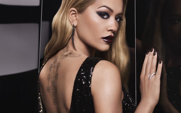 Music Rita Ora Singers United Kingdom British Lipstick Brown Eyes Blonde Tattoo HD Wallpaper | Background Image