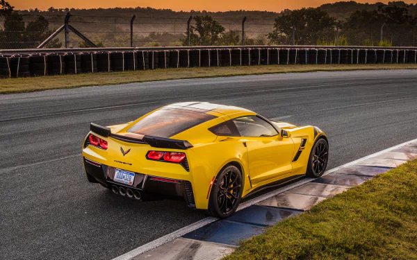 yellow car supercar car Chevrolet vehicle Chevrolet Corvette (C7) HD Desktop Wallpaper | Background Image