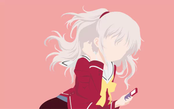 minimalist long hair bow (Clothing) white hair Nao Tomori Charlotte (Anime) Anime Charlotte HD Desktop Wallpaper | Background Image