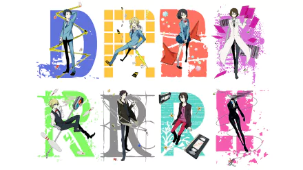 Masaomi Kida Mikado Ryūgamine Anri Sonohara Celty Sturluson Shizuo Heiwajima Izaya Orihara Anime Durarara!! HD Desktop Wallpaper | Background Image