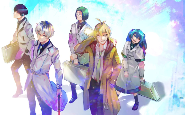 Tooru Mutsuki Saiko Yonebayashi Ginshi Shirazu Kuki Urie Haise Sasaki Ken Kaneki Anime Tokyo Ghoul:re HD Desktop Wallpaper | Background Image