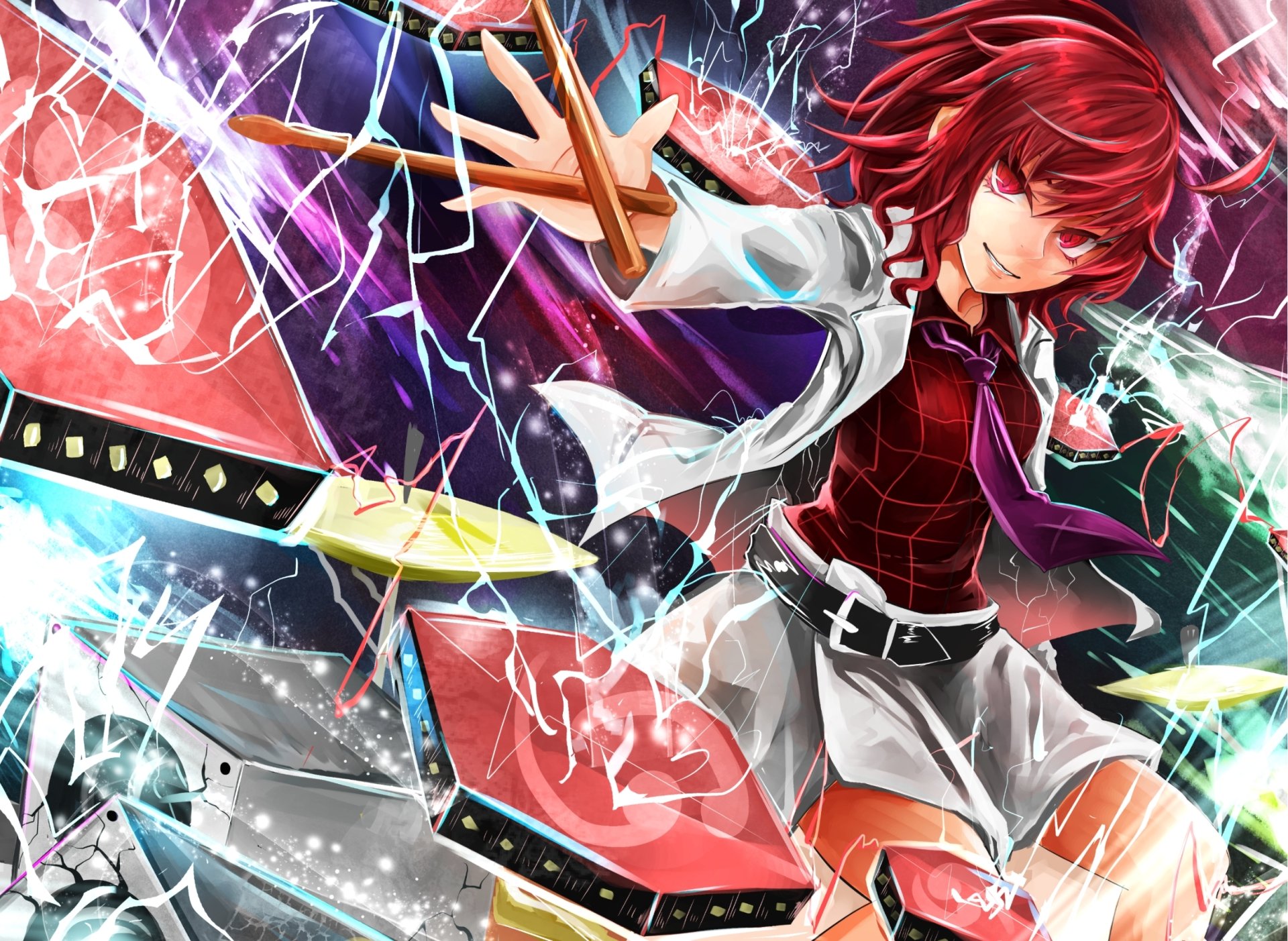 Download Raiko Horikawa Anime Touhou HD Wallpaper by 一ノ瀬ロム