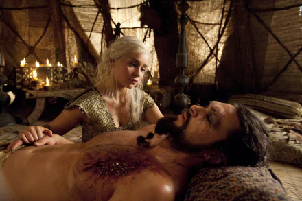 Jason Momoa Emilia Clarke Daenerys Targaryen Drogo (Game Of Thrones) TV Show Game Of Thrones HD Desktop Wallpaper | Background Image