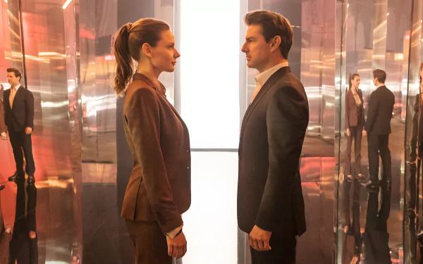 Rebecca Ferguson Tom Cruise Ethan Hunt Ilsa Faust movie Mission: Impossible - Fallout HD Desktop Wallpaper | Background Image