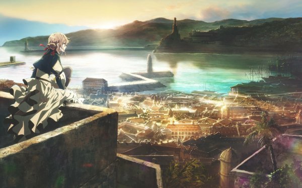 Anime Violet Evergarden City Lake Dress HD Wallpaper | Background Image