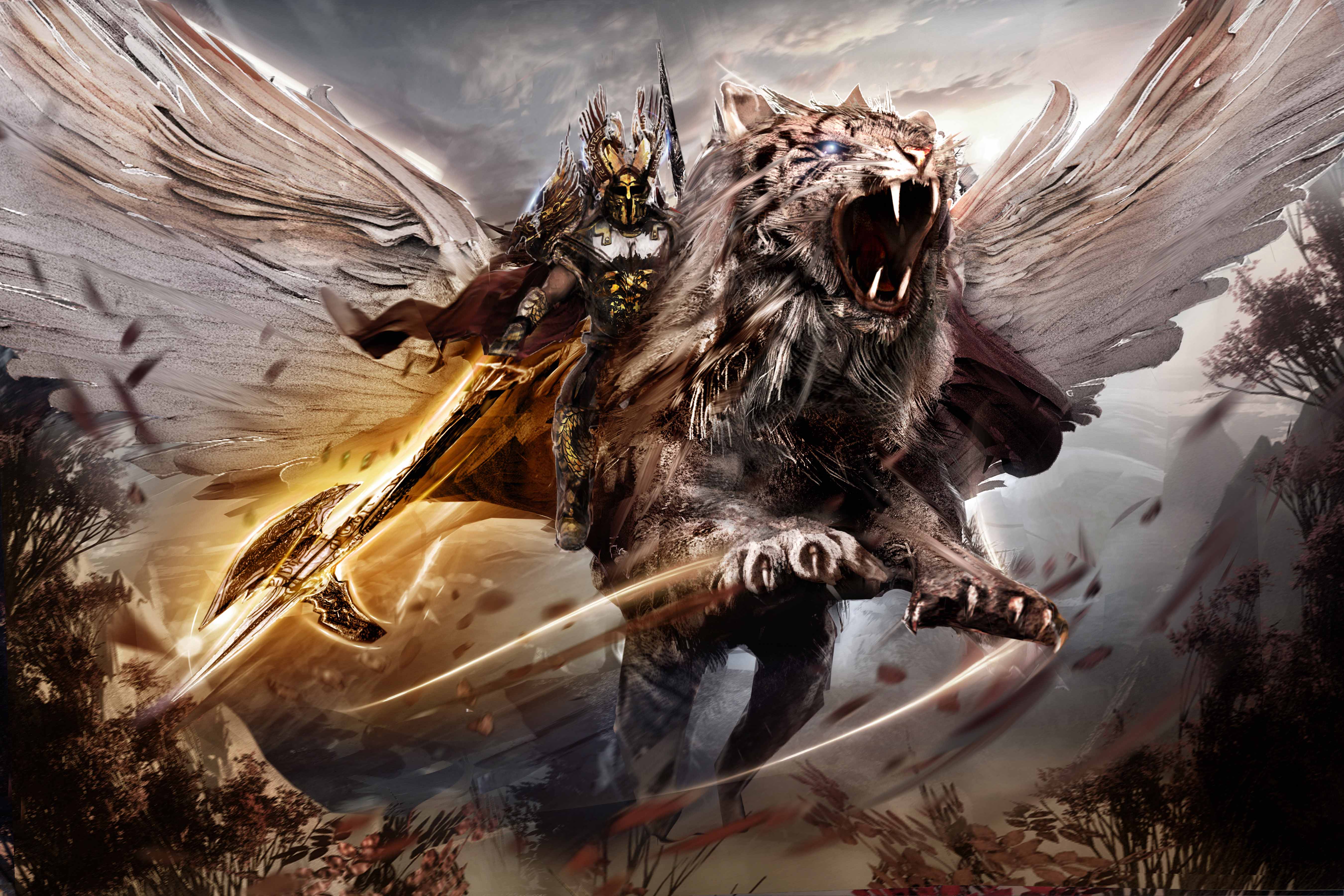 Fantasy Warrior Desktop Wallpaper