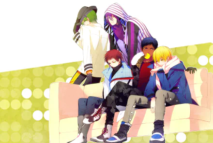 Atsushi Murasakibara Shintarō Midorima Ryōta Kise Daiki Aomine Seijūrō Akashi Anime Kuroko's Basketball HD Desktop Wallpaper | Background Image