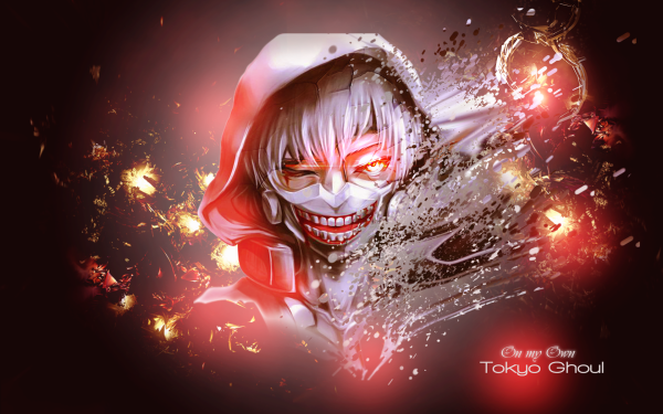 Anime Tokyo Ghoul Ken Kaneki Teeth Mask Hood Red Eyes HD Wallpaper | Background Image