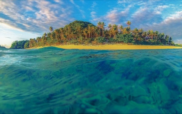 Earth Island Ocean Sea Turquoise Wave HD Wallpaper | Background Image