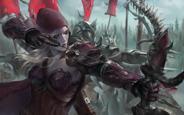 Video Game World Of Warcraft Warcraft Sylvanas Windrunner Woman Warrior Archer Bow Elf HD Wallpaper | Background Image