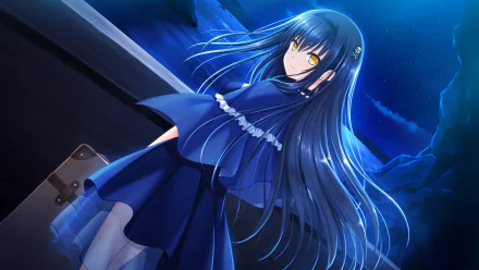 Hukushima Kamome Anime Summer Pockets HD Desktop Wallpaper | Background Image