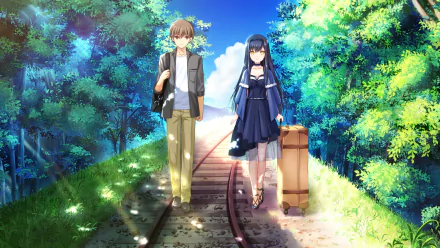 Hukushima Kamome Anime Summer Pockets HD Desktop Wallpaper | Background Image