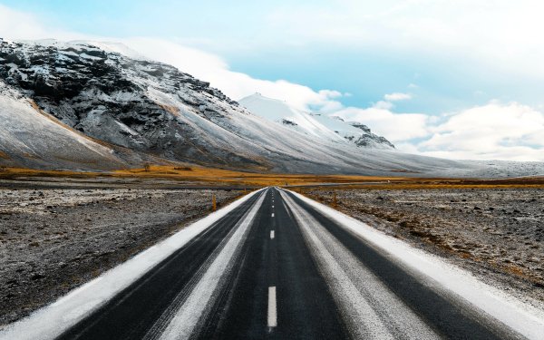 Man Made Road Snow Landscape HD Wallpaper | Background Image