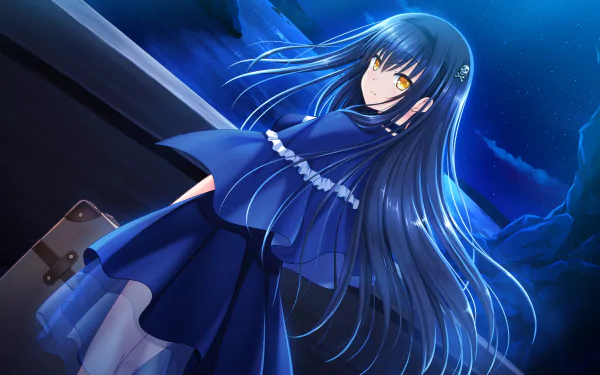 Hukushima Kamome Anime Summer Pockets HD Desktop Wallpaper | Background Image