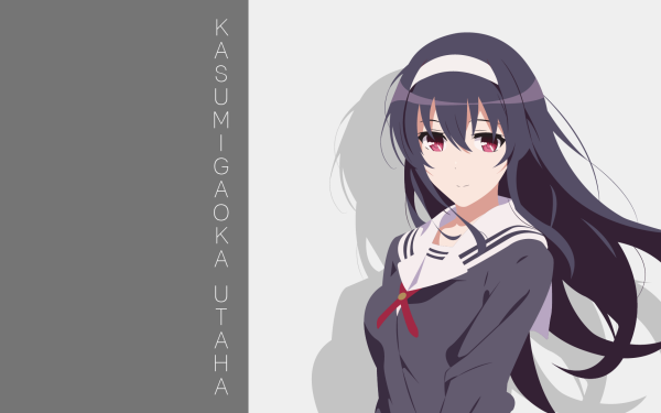 Anime Saekano: How to Raise a Boring Girlfriend Utaha Kasumigaoka Black Hair Long Hair Red Eyes School Uniform HD Wallpaper | Background Image