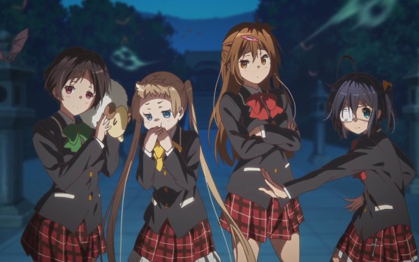 Anime Love, Chunibyo & Other Delusions Rikka Takanashi Kumin Tsuyuri Sanae Dekomori Shinka Nibutani HD Wallpaper | Background Image