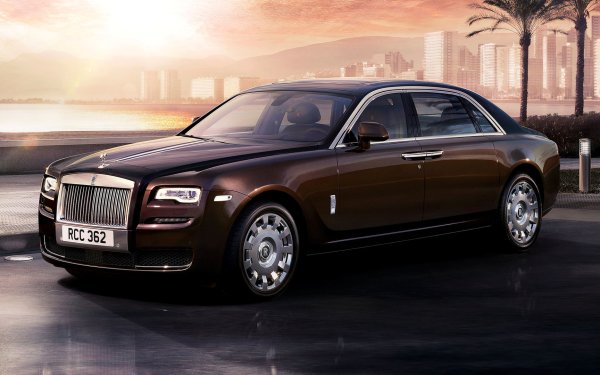 Vehicles Rolls-Royce Ghost Rolls Royce Luxury Car Full-Size Car Brown Car Car HD Wallpaper | Background Image
