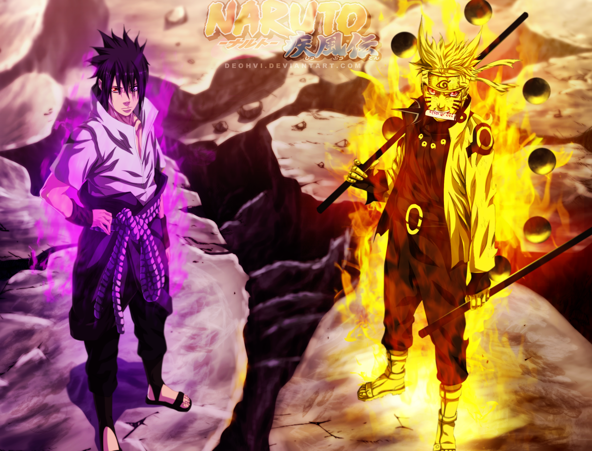 Download Sasuke Uchiha Naruto Uzumaki Anime Naruto HD Wallpaper by Deohvi