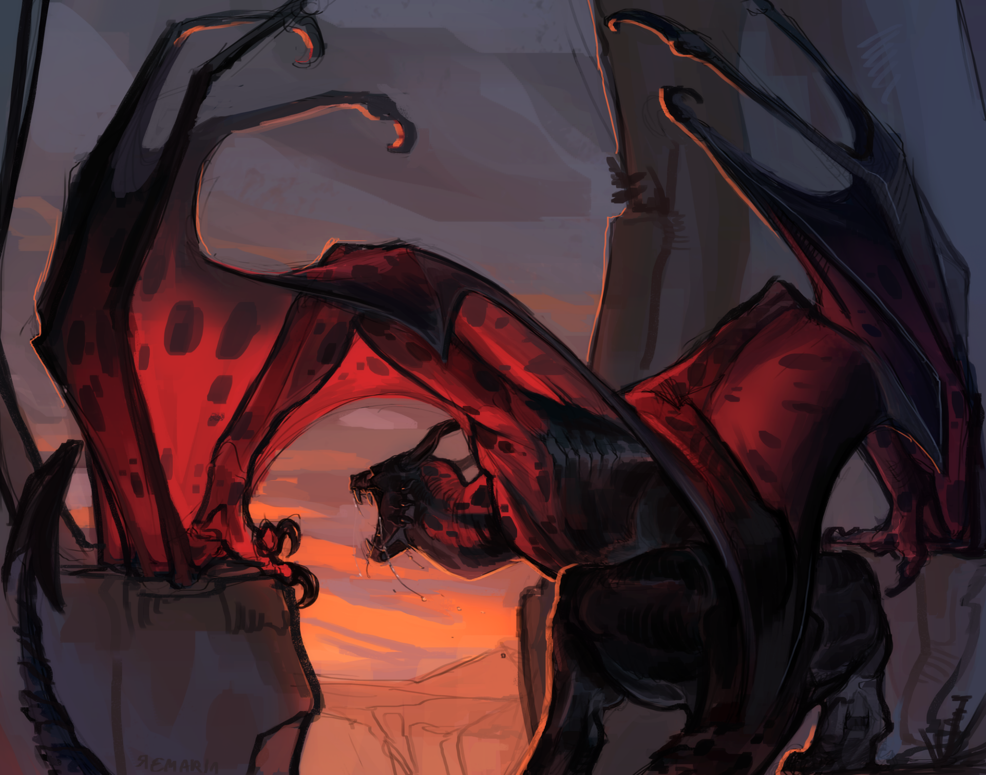 Download Fantasy Dragon HD Wallpaper by Remarin