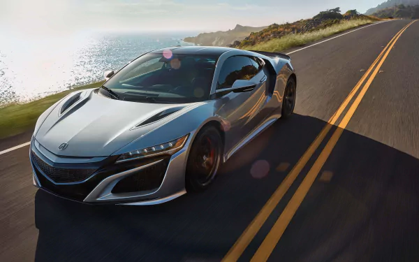 silver car supercar car Acura vehicle Acura NSX HD Desktop Wallpaper | Background Image