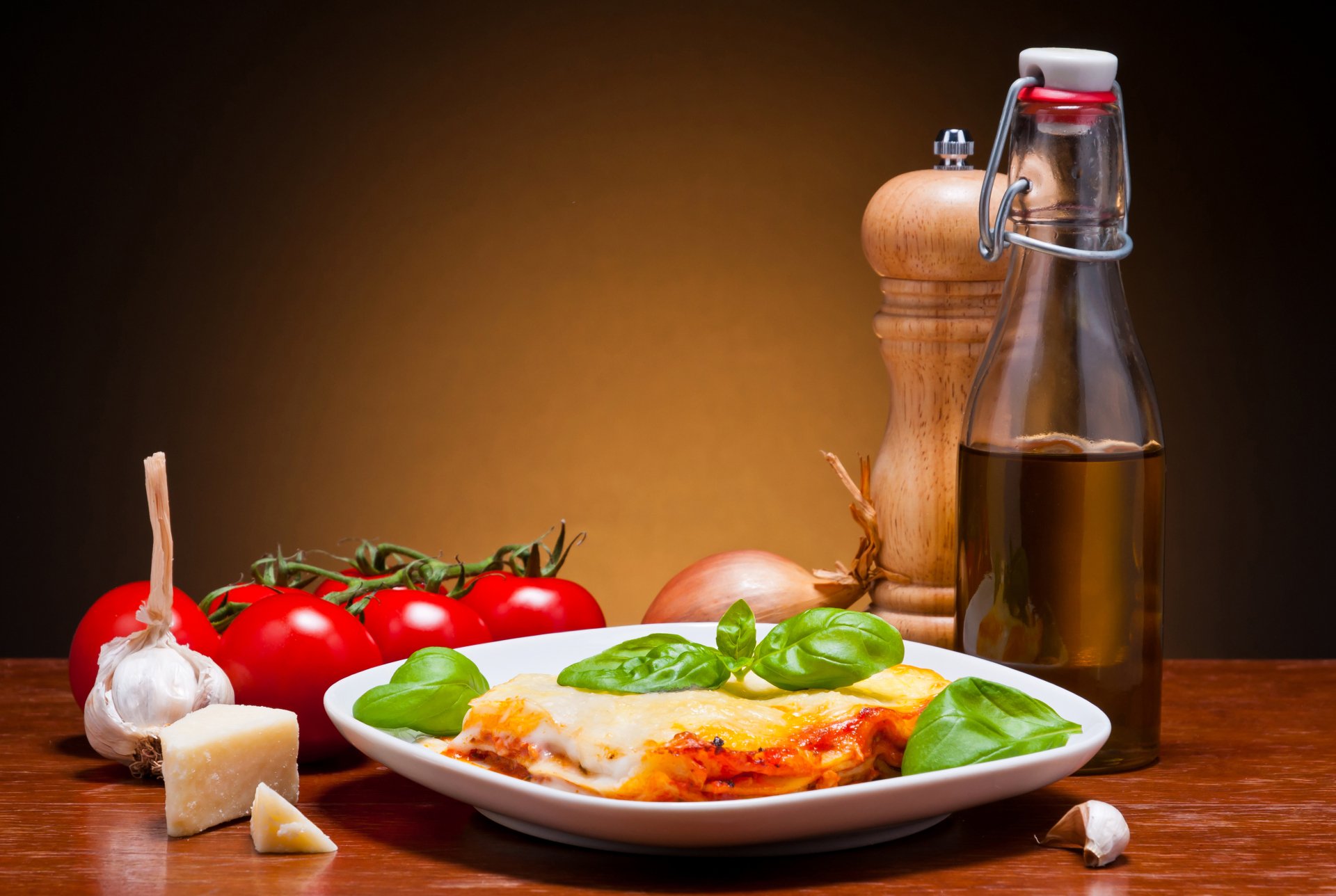 Download Tomato Oil Still Life Food Lasagna 4k Ultra HD Wallpaper