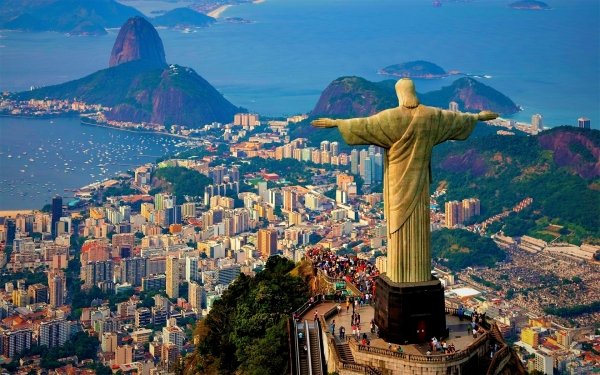 Man Made Rio De Janeiro Cities Brazil Statue Hill Mountain HD Wallpaper | Background Image