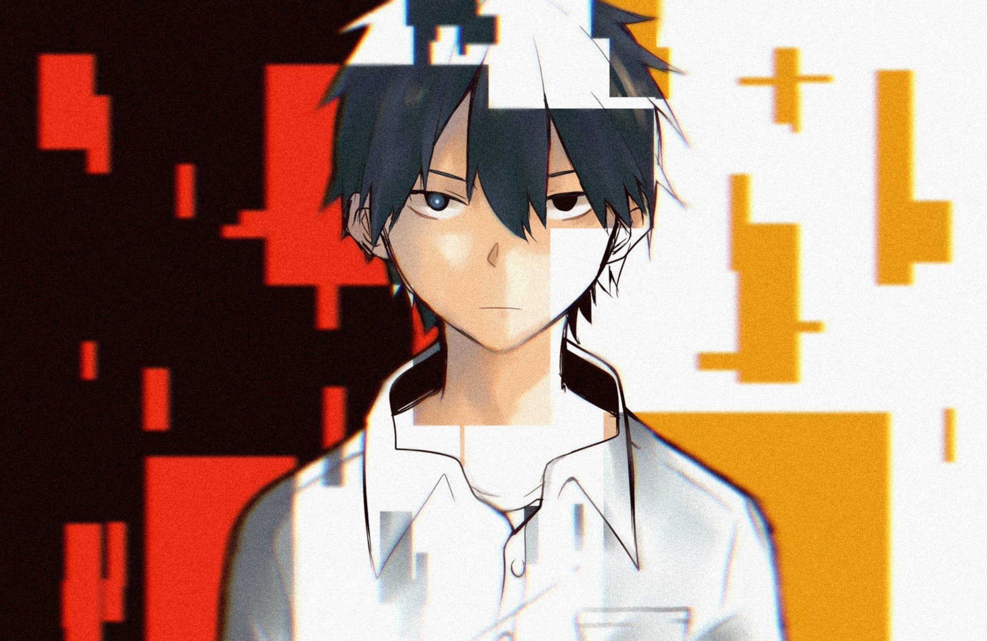 Download Blue Eyes Black Eyes Black Hair Anime Original HD Wallpaper by Mazumaro