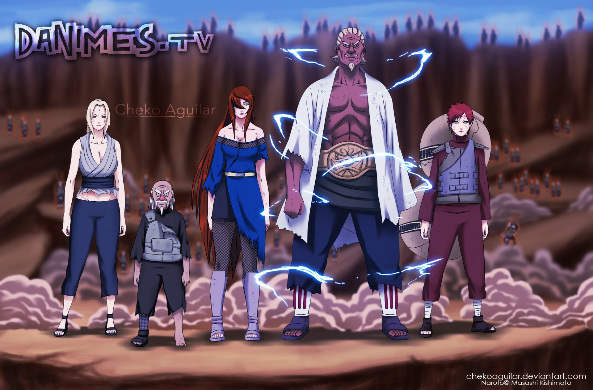 Download Kazekage (Naruto) Tsunade (Naruto) Gaara (Naruto) Hokage (Naruto) Tsuchikage (Naruto) Mizukage (Naruto) Raikage (Naruto) Anime Naruto HD Wallpaper by ChekoAguilar