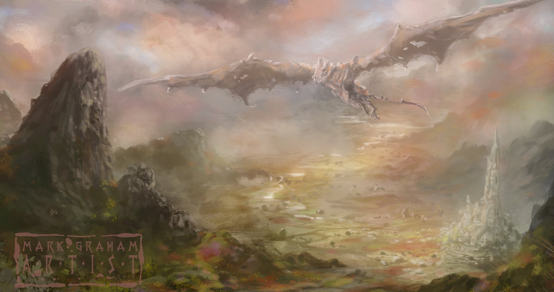 Fantasy Dragon 4k Ultra HD Wallpaper by Mark Graham