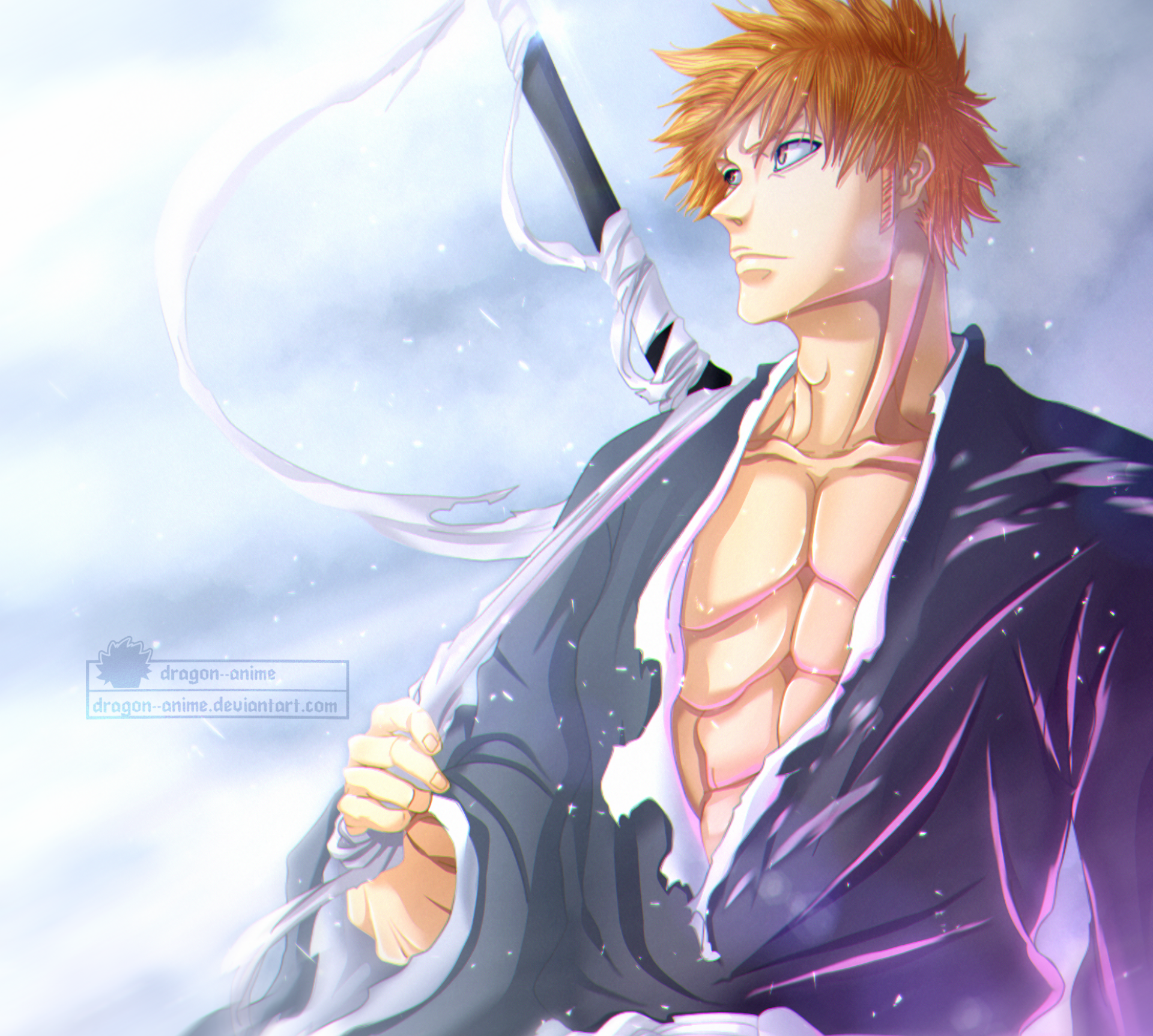 Download Ichigo Kurosaki Anime Bleach HD Wallpaper by Dragon--anime