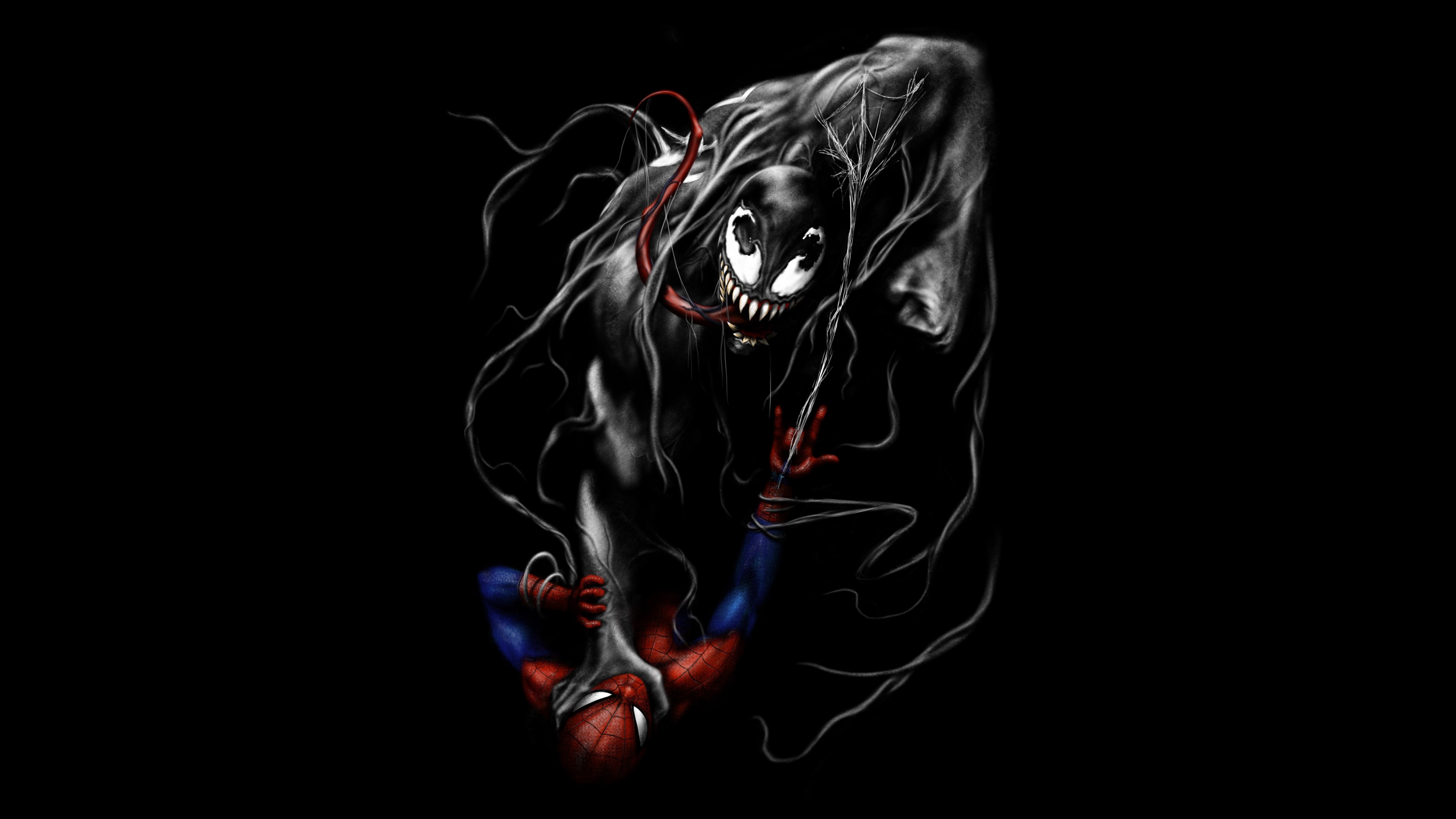 Spider Man Vs Venom 4k Ultra Hd Wallpaper Background Image