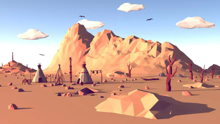 facets artistic low poly HD Desktop Wallpaper | Background Image