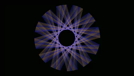  Blue and Yellow Fractal Art
