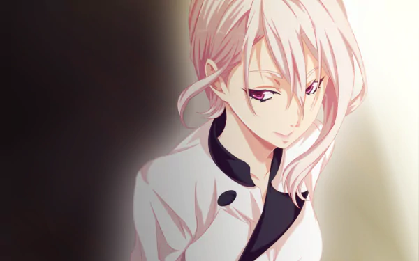 HD desktop wallpaper featuring Alice Nakiri from the anime Food Wars: Shokugeki no Soma with a soft, focused expression and light-colored hair.