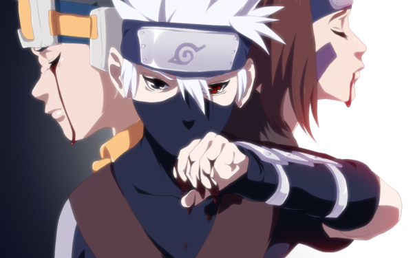 Anime Naruto Kakashi Hatake Obito Uchiha Rin Nohara HD Wallpaper | Background Image