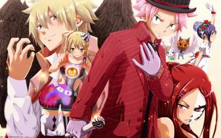 Charles (Fairy Tail) Happy (Fairy Tail) Wendy Marvell Erza Scarlet Lucy Heartfilia Natsu Dragneel Zeref Dragneel Anime Fairy Tail HD Desktop Wallpaper | Background Image