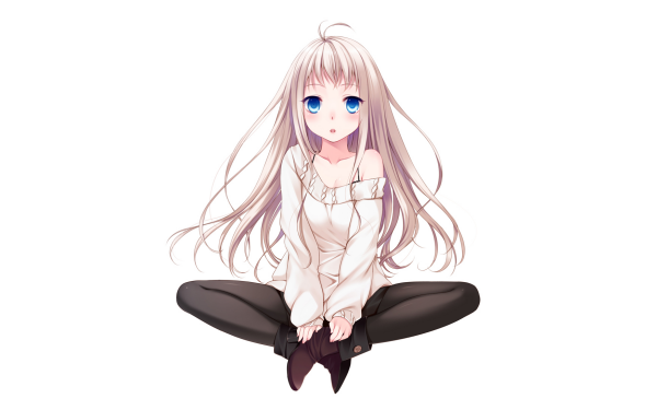 Anime Original White Hair Blue Eyes HD Wallpaper | Background Image