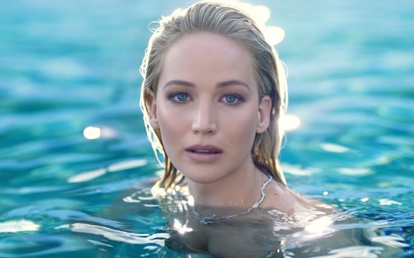 Celebrity Jennifer Lawrence Actress Blonde Blue Eyes Portrait American HD Wallpaper | Background Image