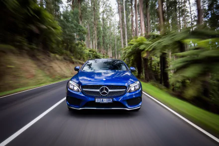 motion blur car Mercedes-Benz vehicle Mercedes-Benz C-Class HD Desktop Wallpaper | Background Image